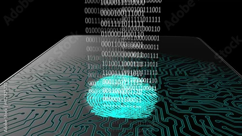 Data protection, Cyber Security, Privacy Business Internet Technology Concept, Biometrics. 3D illustration	
