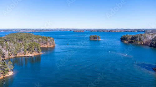 Aerial view of Lanier Lake in Georgia, USA. © Erik González