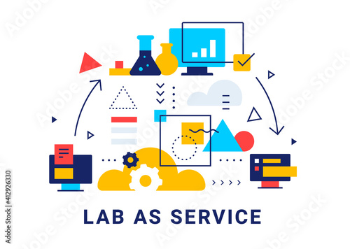 Vector business illustration of lab service