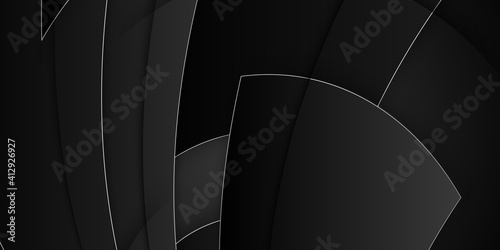 Abstract polygonal pattern background. Luxury black and gold