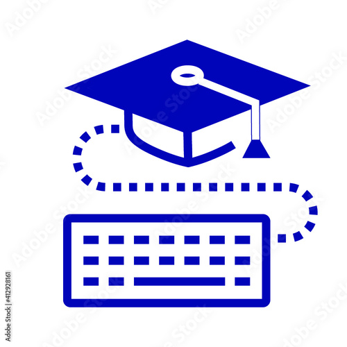 Online Education course Study From Remote Area by Online Application by Various Devices, Stylus, Laptop and Smartphone with Internet Signal On Workstation Isometric View Vector Graphics Banner Design