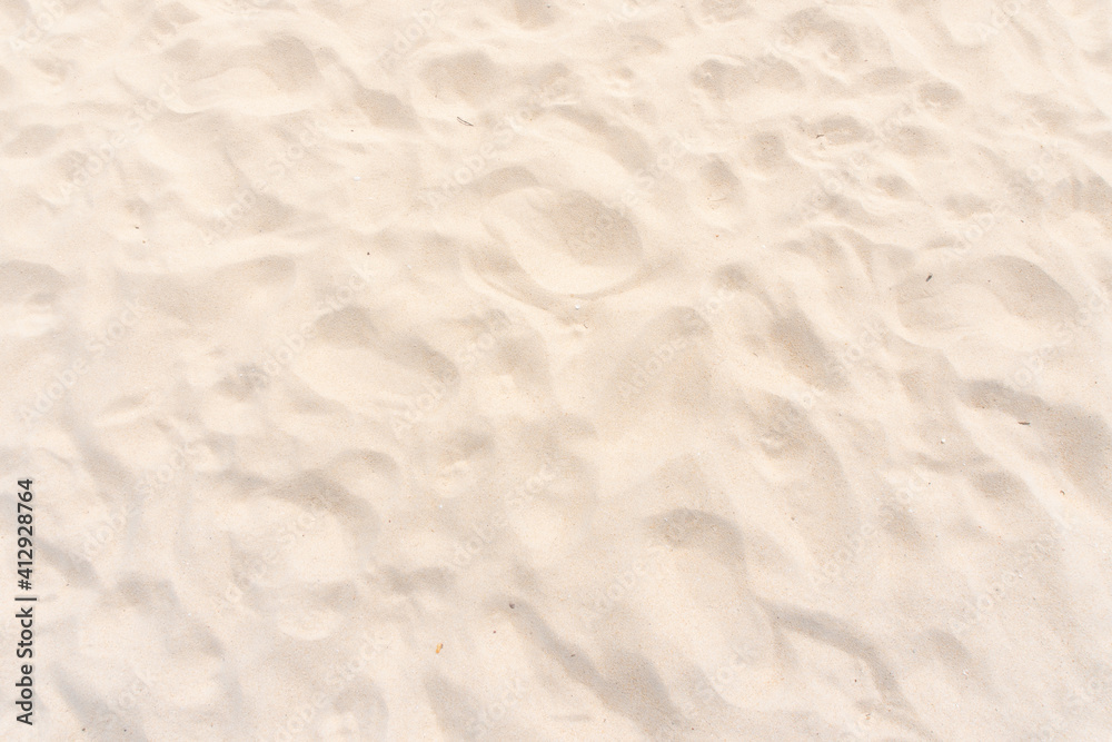 Pattern of sand texture at the beach in summer - obrazy, fototapety, plakaty 