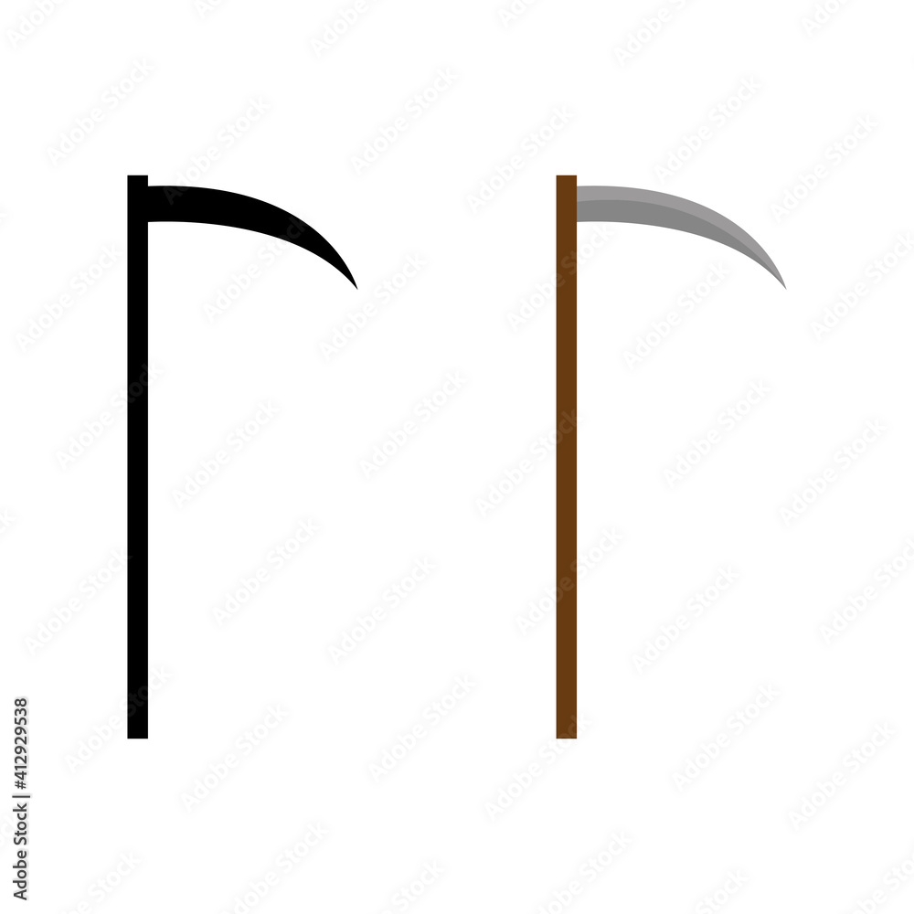 Scythe icon. Simple illustration of scythe vector icon for web