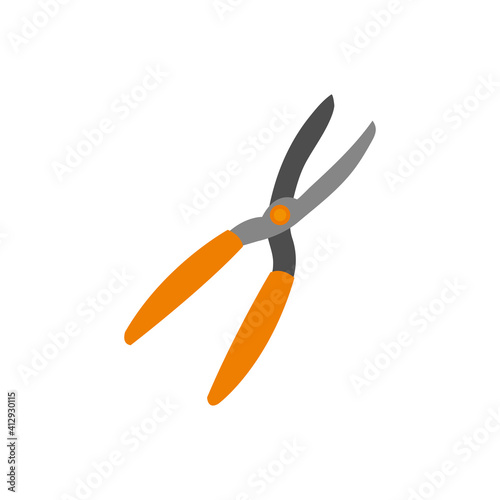 Illustration of isolated garden shears on a white background