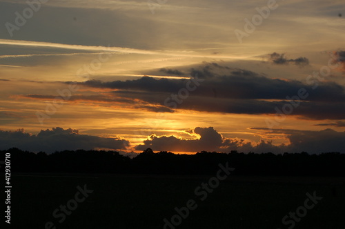 sunset over the landscape 