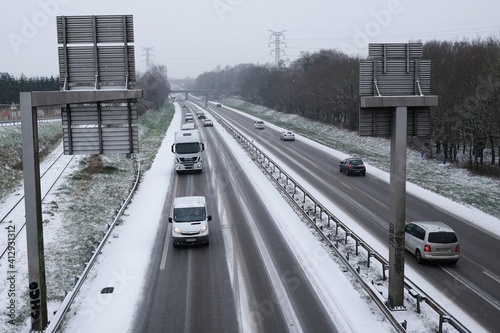 Fotografie Route nationale 165 sous la neige