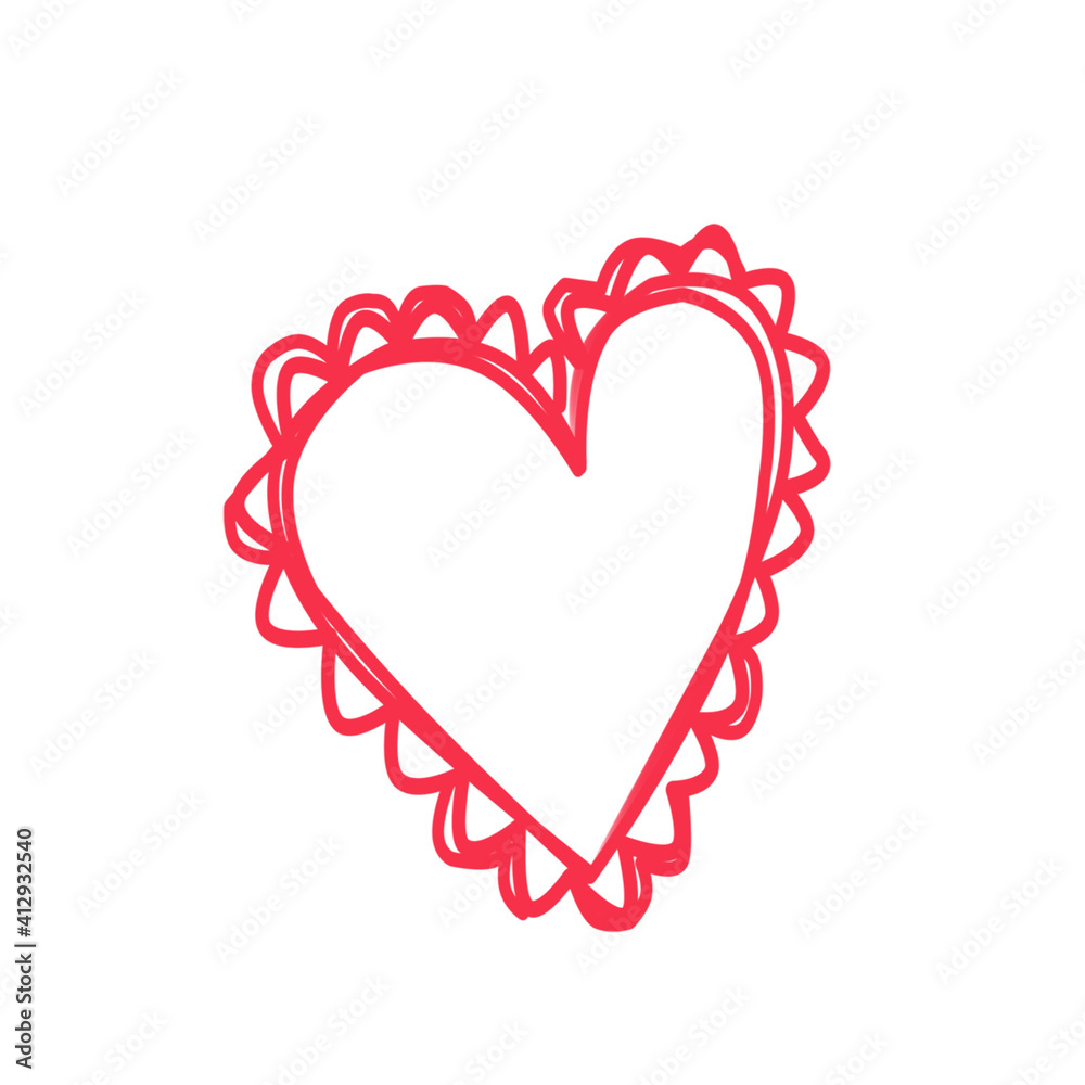 Color clip art of a red heart.