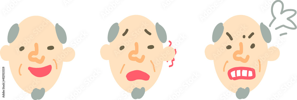 いろんな表情の顔3個セット いろんな表情の顔3個セット