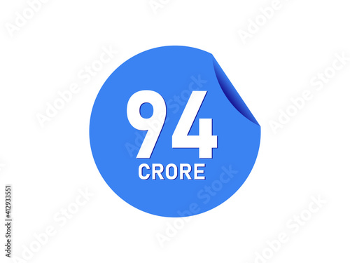 Free Download 94 Crore texts on the blue sticker - GFXLoad