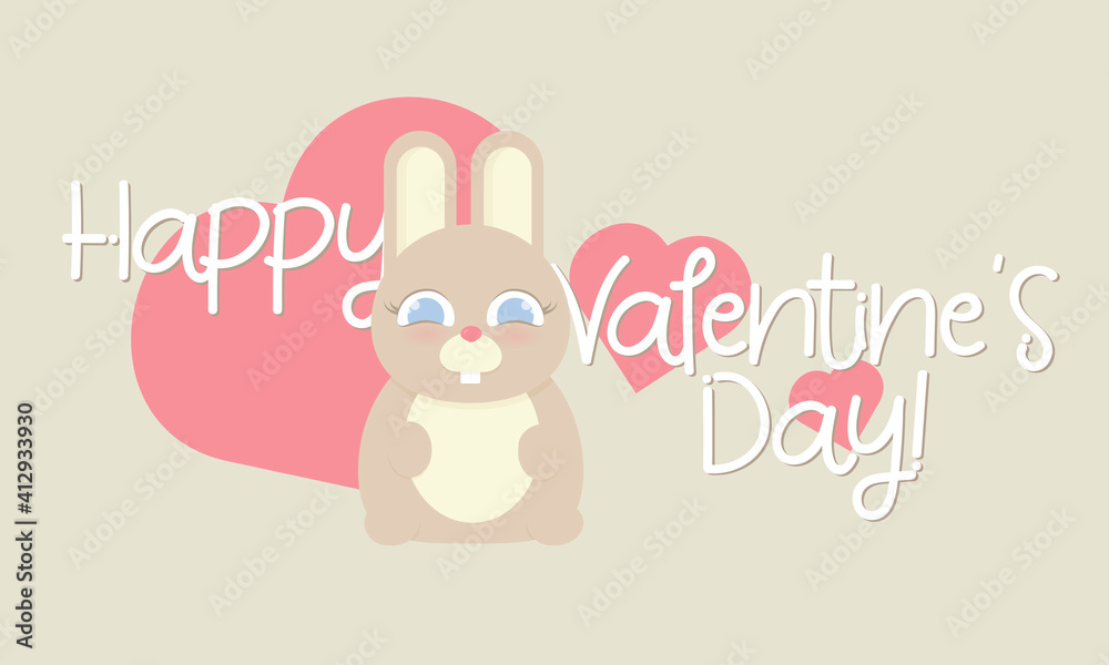 happy valentine's day rabbit card happy valentine's day rabbit card