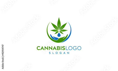 cannabis leaf logo design,cannabis water drop logo design,cannabis hand leaf logo design