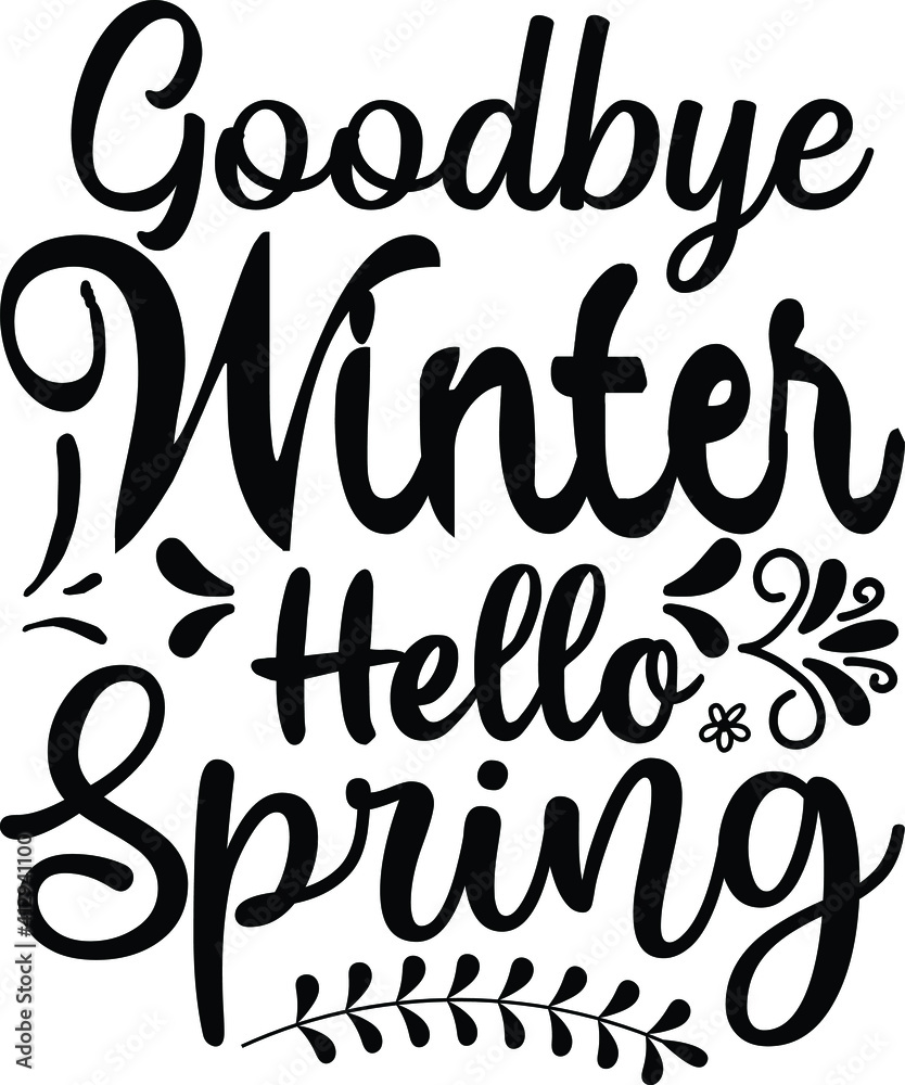 Goodbye Winter Hello Spring, Spring Vector File
