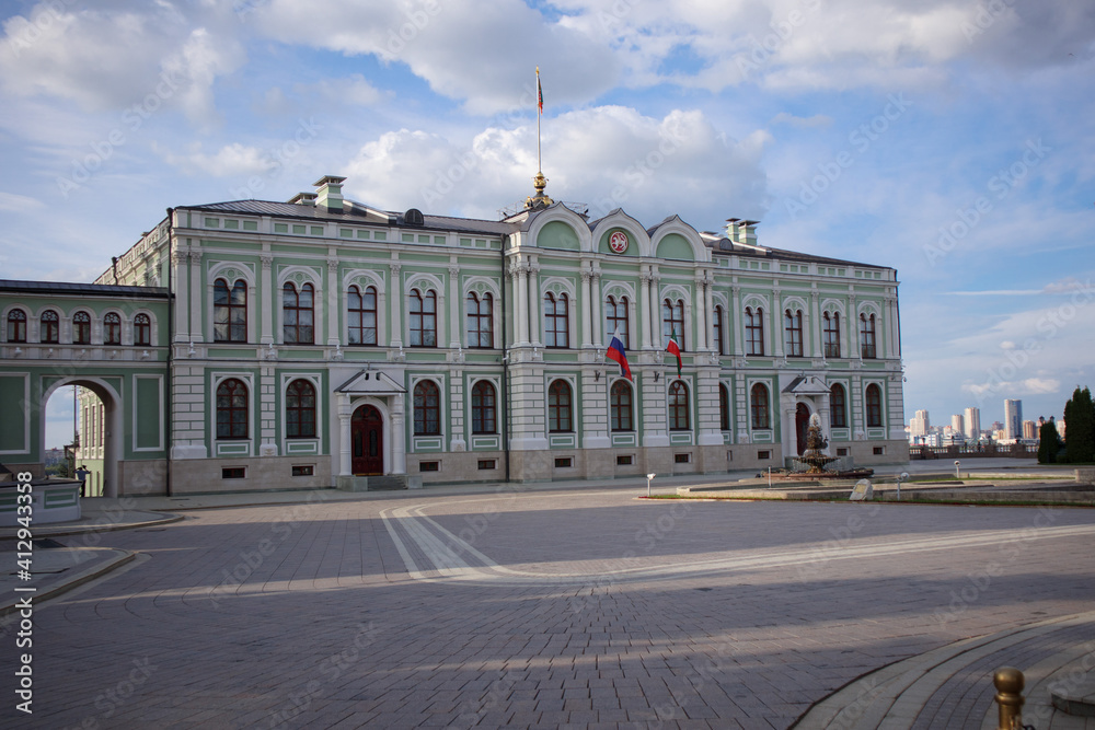 The territory of the ancient Kremlin. Kazan. Russia