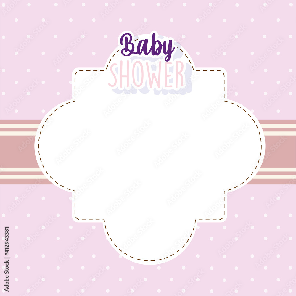 Baby shower invitation card welcome newborn layout Baby shower invitation card welcome newborn layout