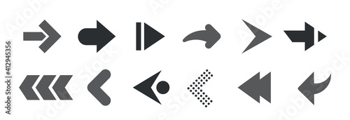 Web Arrows set icons. Arrow icon. Arrow vector collection. Modern arrows. Vector illustration