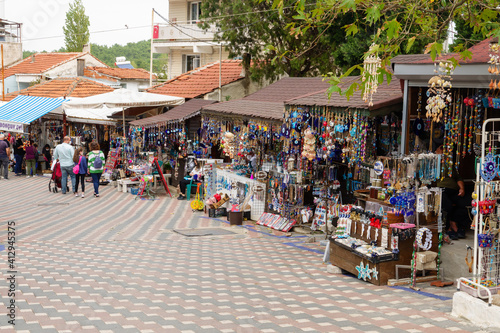 Kemalpaşa, izmir, turkey - 10.17.2020: Marketplace for shopping in nazarköy