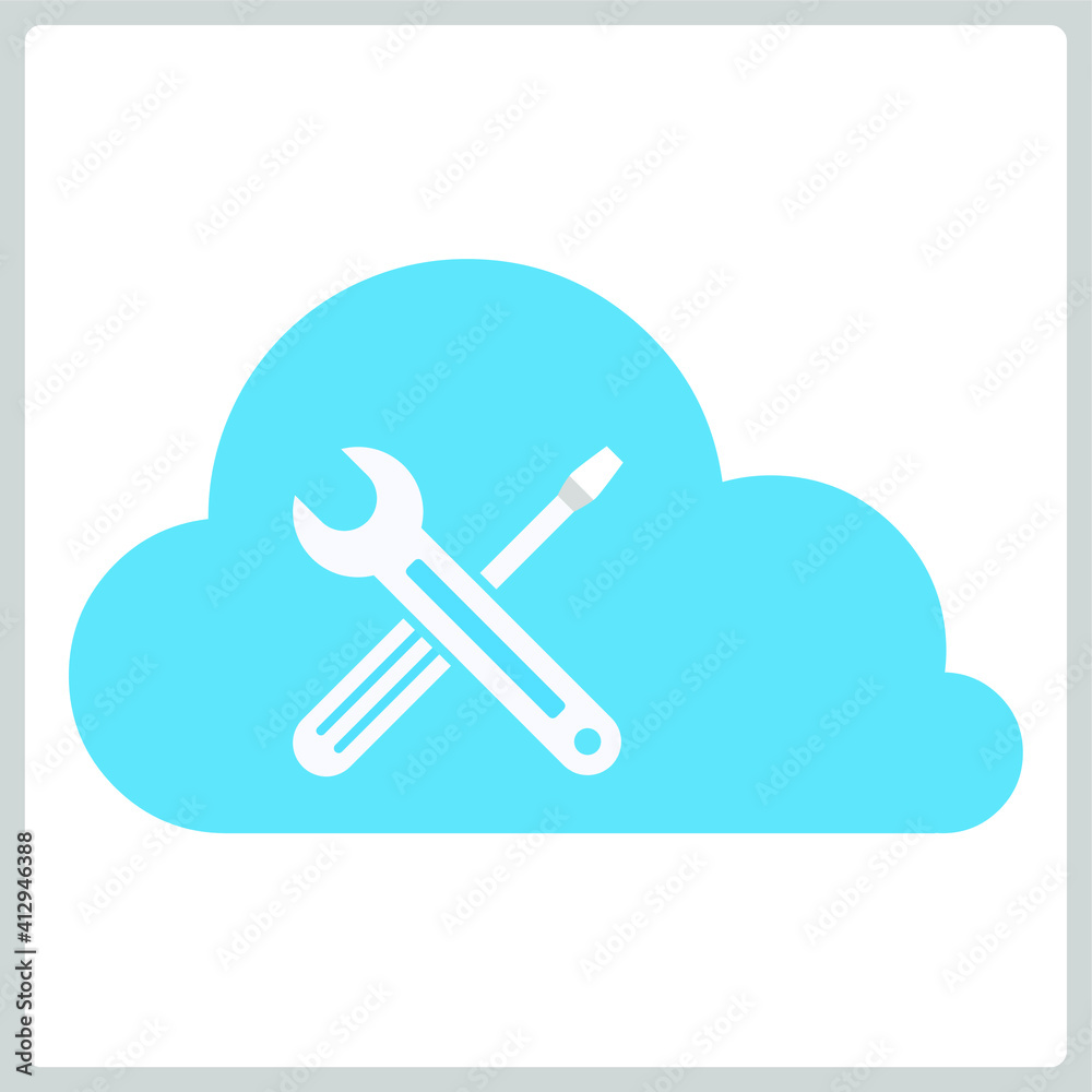 Vector illustration for Cloud tool EPS10