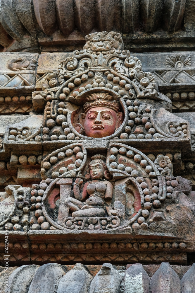Detail of the Markandeshwar Siva Temple in Bhubaneswar, Odisha, India.