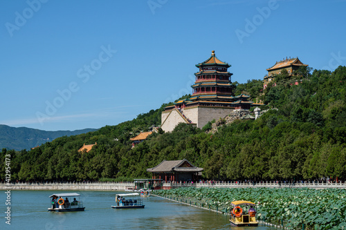 Fototapeta Naklejka Na Ścianę i Meble -  Beautiful Landscape view of the Imperial Summer Palace, Beijing, China