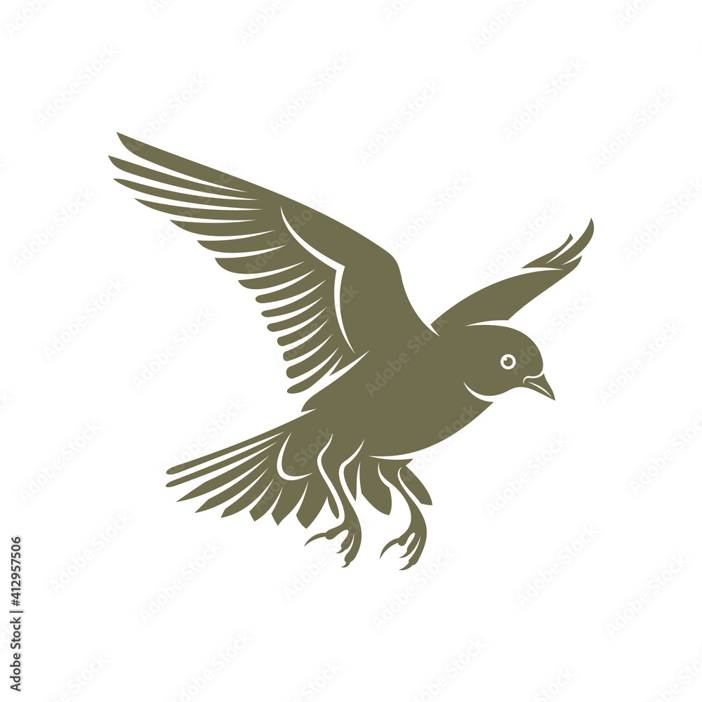 Fototapeta premium Lark bird logo design vector. Icon Symbol. Template Illustration. Creative design