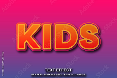 Editable text effect toy cartoon style