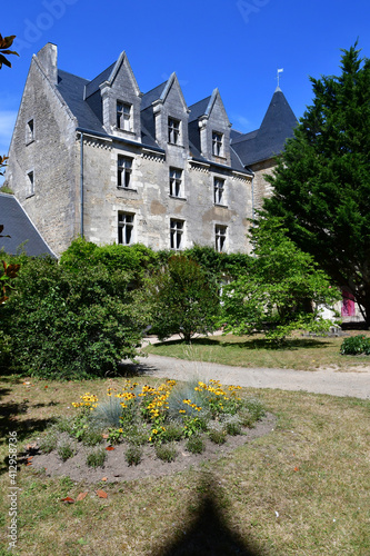 Montresor; France - july 12 2020 : historical castle photo