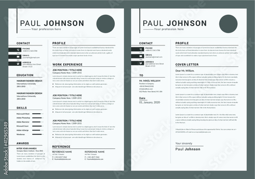 Minimalist Resume/CV Layout Set