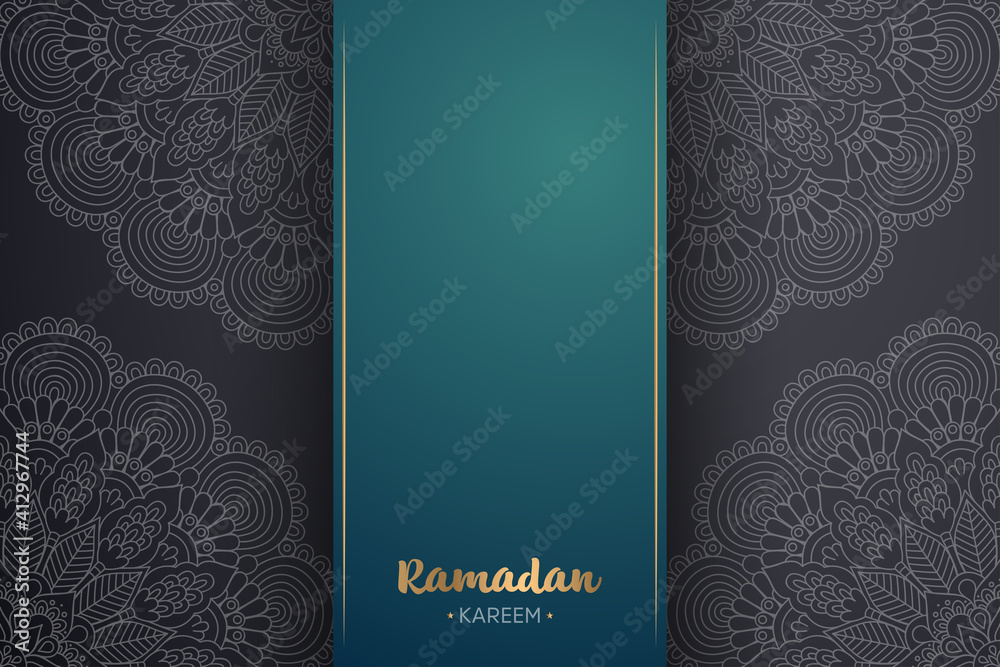 Ramadan kareem background with mandala ornament