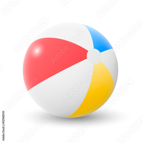 Vector illustration of a beach ball.