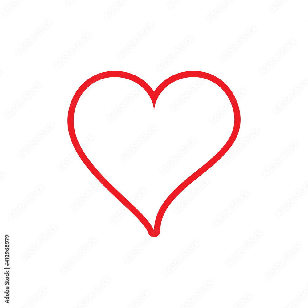Love Heart Icon Design Template