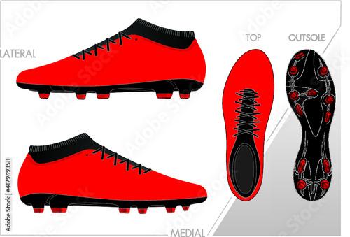 soccer shoe design template
