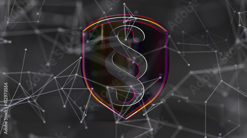 law shild 3d digital isolated