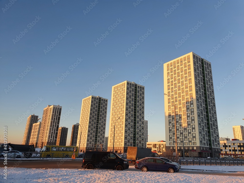 Fototapeta premium winter city