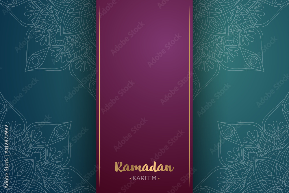 Naklejka premium Ramadan kareem background with mandala ornament