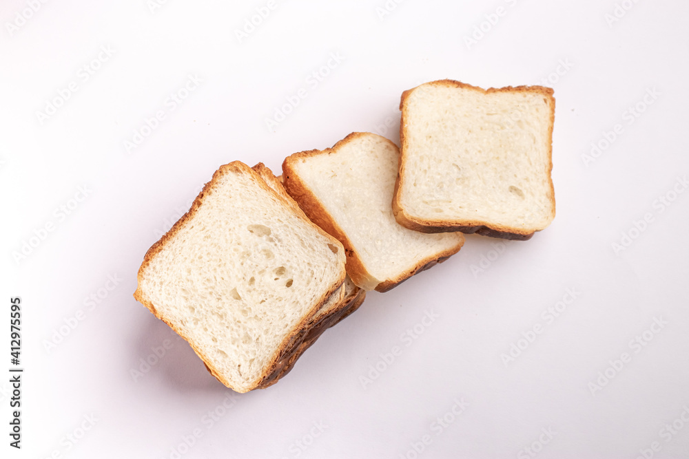 Bread isolated stock image with white background.