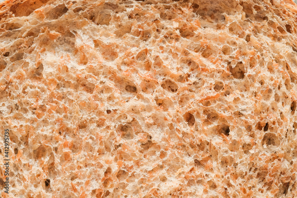 Bread texture background. Macro shot, closeup