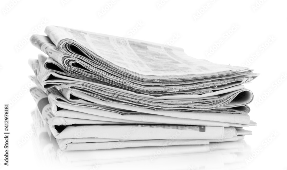 A newspapers, isolated on white A newspapers, isolated on white