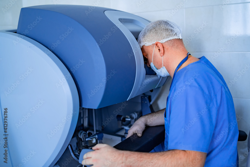 Medical assistant is working with the medical technology equipment. Medical Concept. Medical assistant is working with the medical technology equipment. Medical Concept.