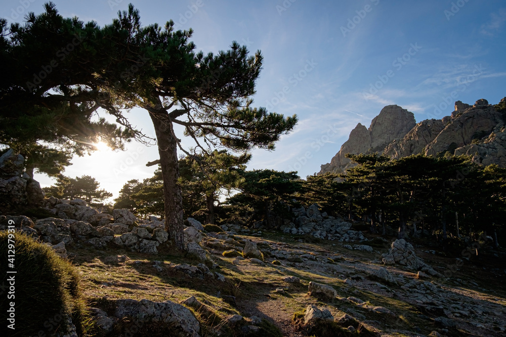 View from Col de Bavella, south-east of Corse, France