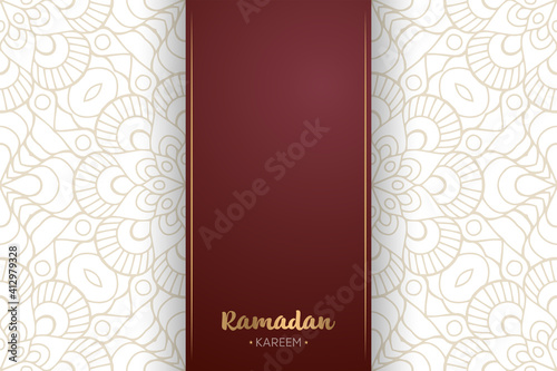 Ramadan kareem background with mandala ornament