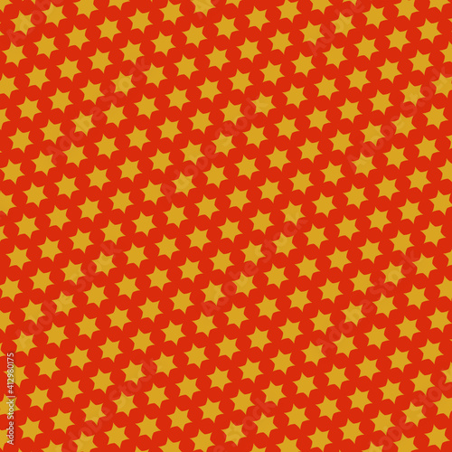 Illustration with repetitive geometric shapes, trendy color # DAA520 Fortuna Gold. Abstract background for web pattern, wallpaper, digital graphics, packaging, objects and artistic decor.