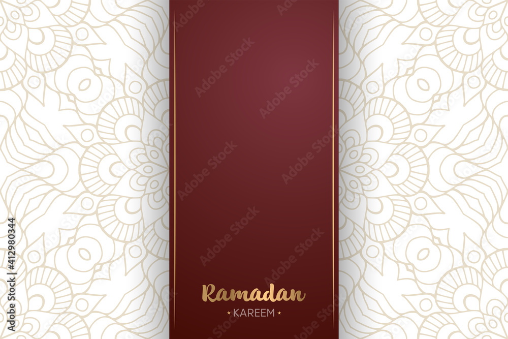 Ramadan kareem background with mandala ornament