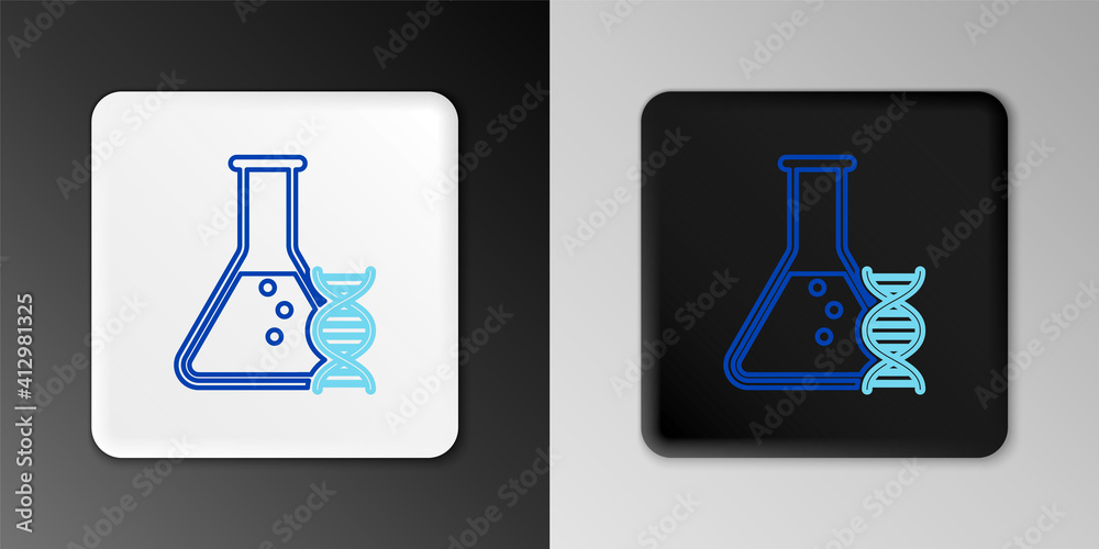 Line DNA research, search icon isolated on grey background. Genetic engineering, genetics testing, cloning, paternity testing. Colorful outline concept. Vector. Line DNA research, search icon isolated on grey background. Genetic engineering, genetics testing, cloning, paternity testing. Colorful outline concept. Vector.