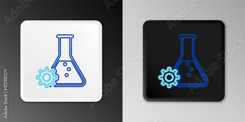 Line Bioengineering icon isolated on grey background. Element of genetics and bioengineering icon. Biology, molecule, chemical icon. Colorful outline concept. Vector.