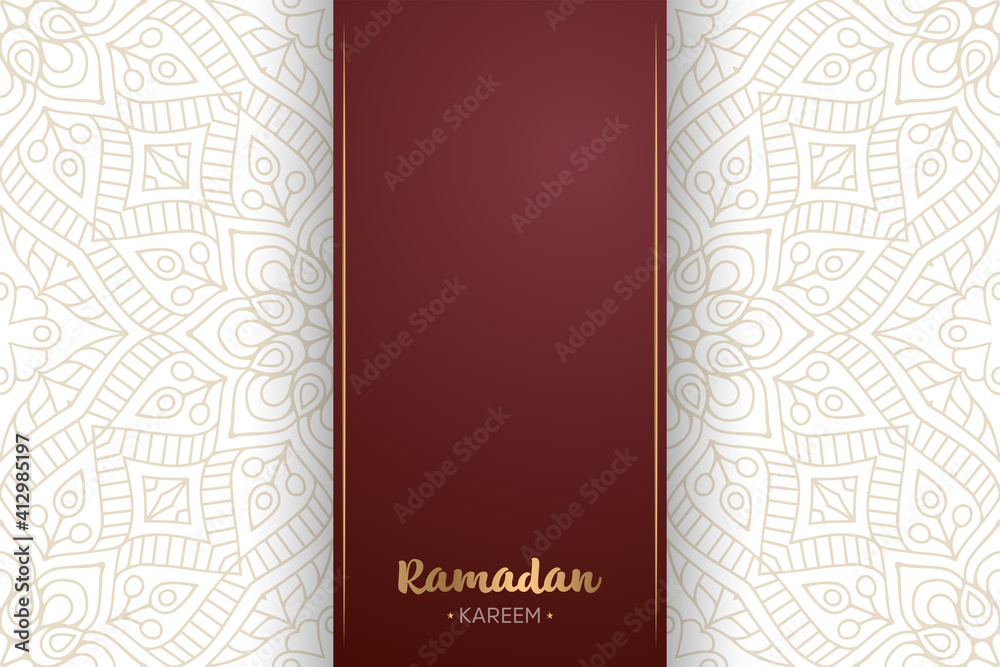 Ramadan kareem background with mandala ornament