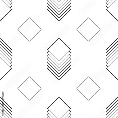 Light seamless background with geometric pattern, rhombuses on a white background