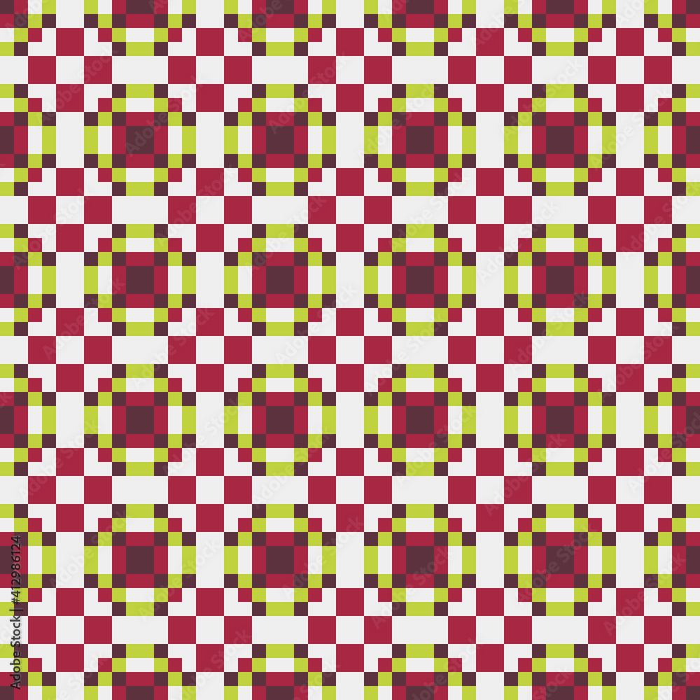 Fototapeta premium Abstract Cross Pattern generative computational art illustration