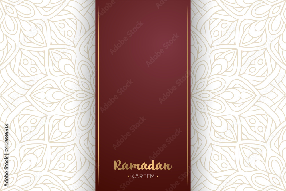 Ramadan kareem background with mandala ornament