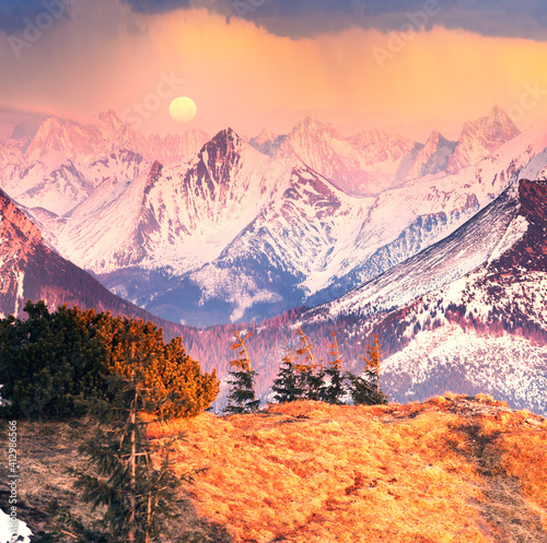 Fototapeta Naklejka Na Ścianę i Meble -  Winter Tatras in Eastern Europe