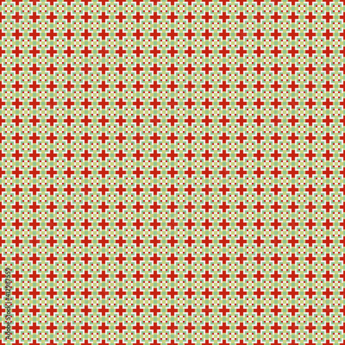 Abstract Cross Pattern generative computational art illustration